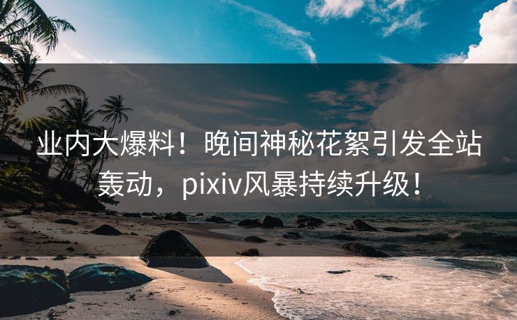 业内大爆料！晚间神秘花絮引发全站轰动，pixiv风暴持续升级！